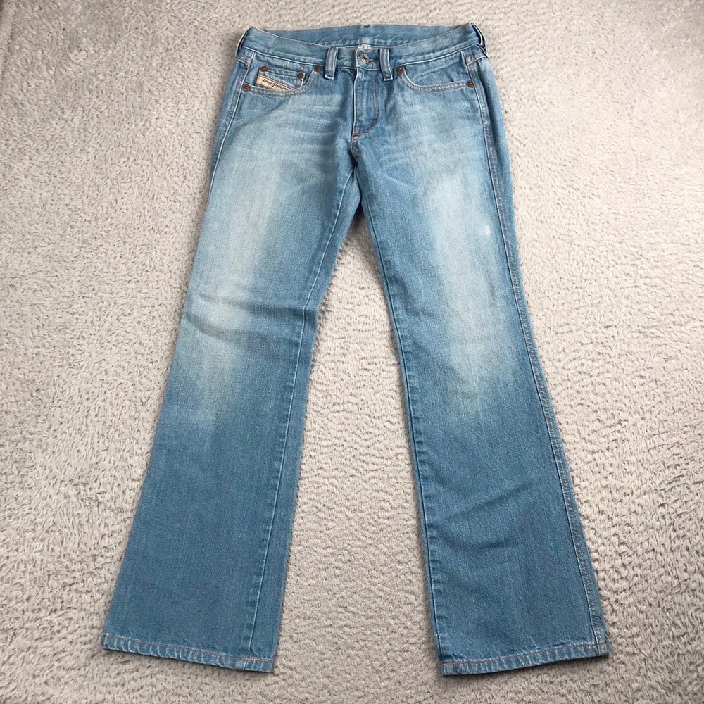 Diesel Zink Jeans Mens 27 (28x29) Light Wash Bootcut Low Rise Italian Vtg Y2K